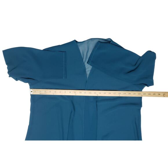 Elegant Blue-Green 2-Piece Women's Top Set – Size 14, Sheer Cardigan & Tank - Picture 9 of 13